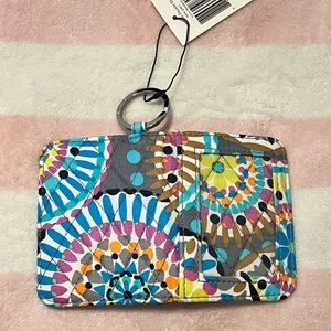 Vera Bradley card holder with key ring with snap closure see pics